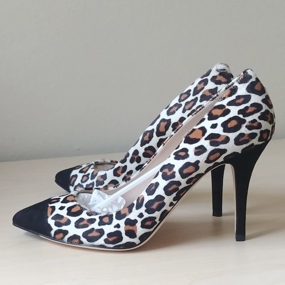 New 🌺 Club Monaco Leopard Print April Heels - Picture 1 of 8